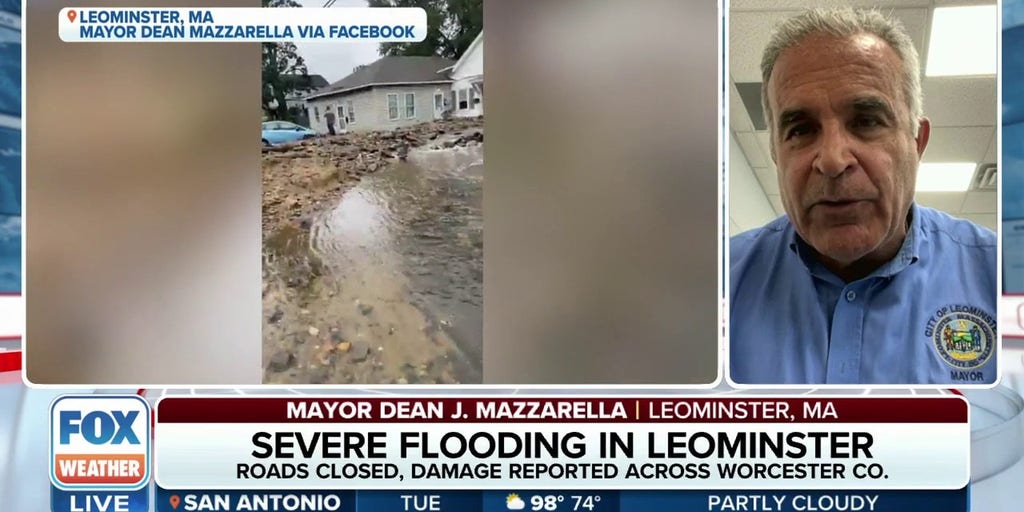 Leominster Mayor Dean Mazzarella highlights widespread flash flooding