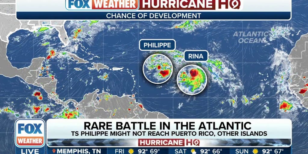 FOX Forecast Center tracking a pair of tropical storms in the central ...