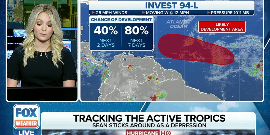 Invest 94L Development Chances Drop Slightly While Tropical Depression ...