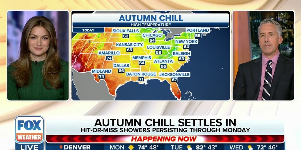 Fall chill settles in across eastern half of US with millions waking up ...