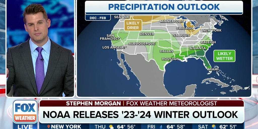 NOAA releases 20232024 Winter Outlook Latest Weather Clips FOX Weather