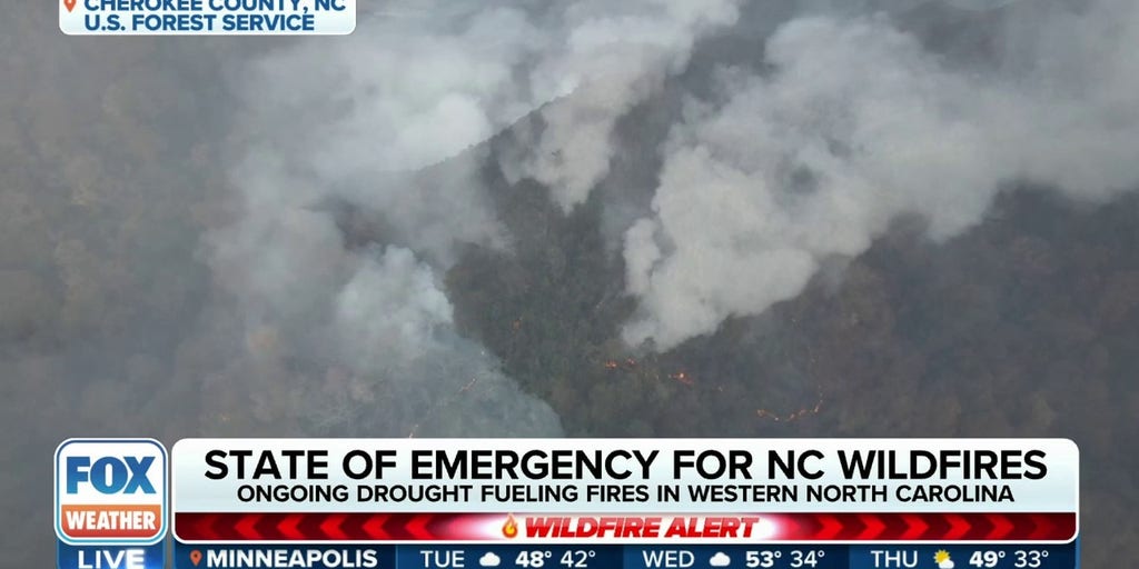 North Carolina wildfires prompt local state of emergency, poor air