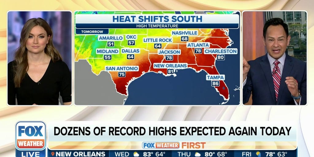 Dozens of record highs expected, again, Wednesday Latest Weather
