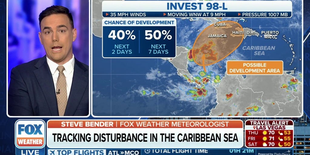 Invest 98L in Caribbean Sea has medium chance of development Latest