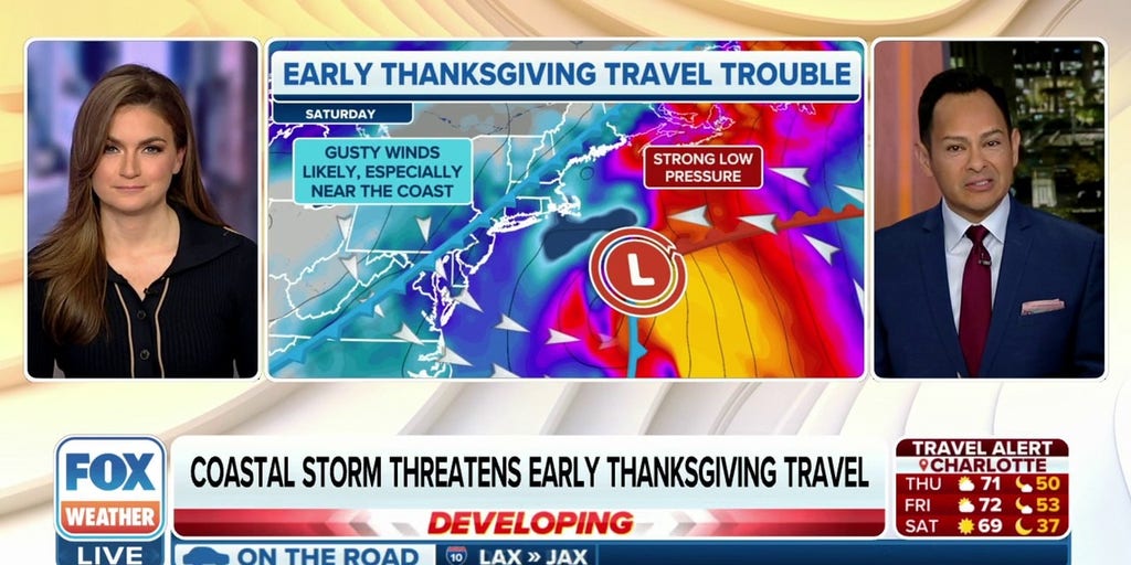 Coastal Storm Threatens Early Thanksgiving Travel Along East Coast This ...