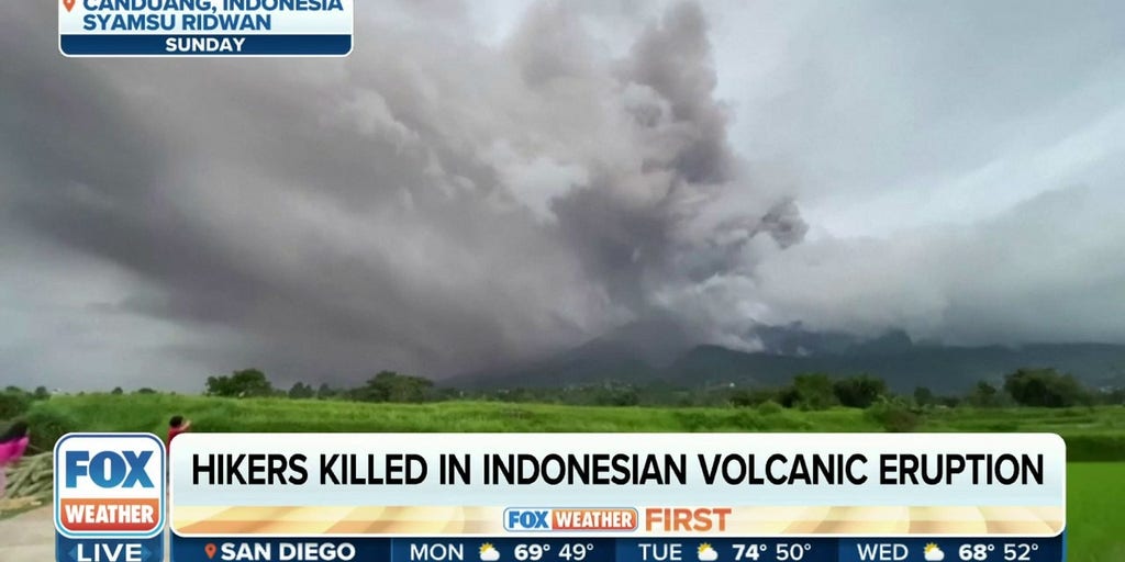 Hikers Killed In Indonesian Volcanic Eruption | Latest Weather Clips ...