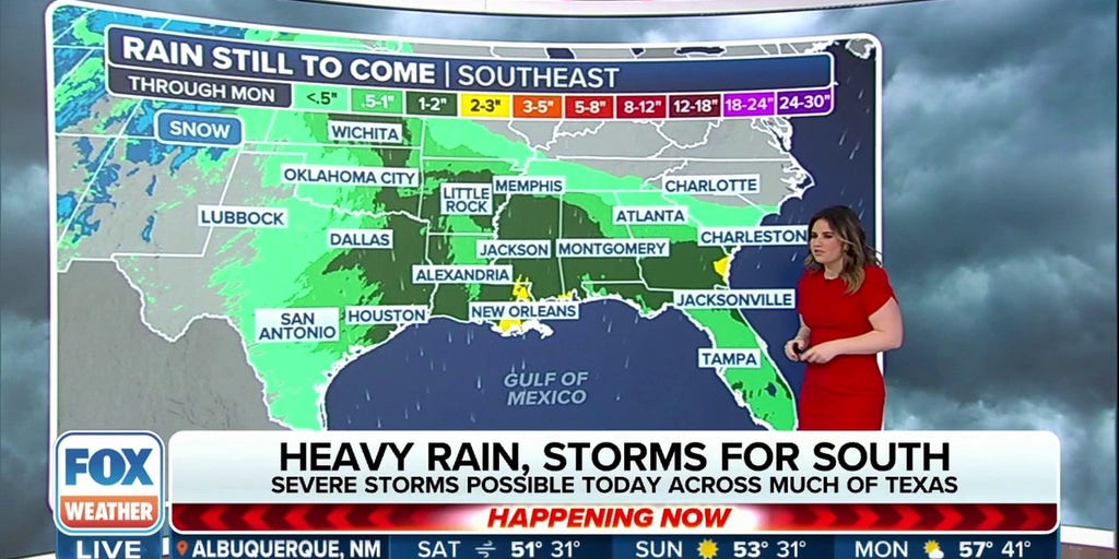 South faces flood risk through weekend Latest Weather Clips FOX Weather