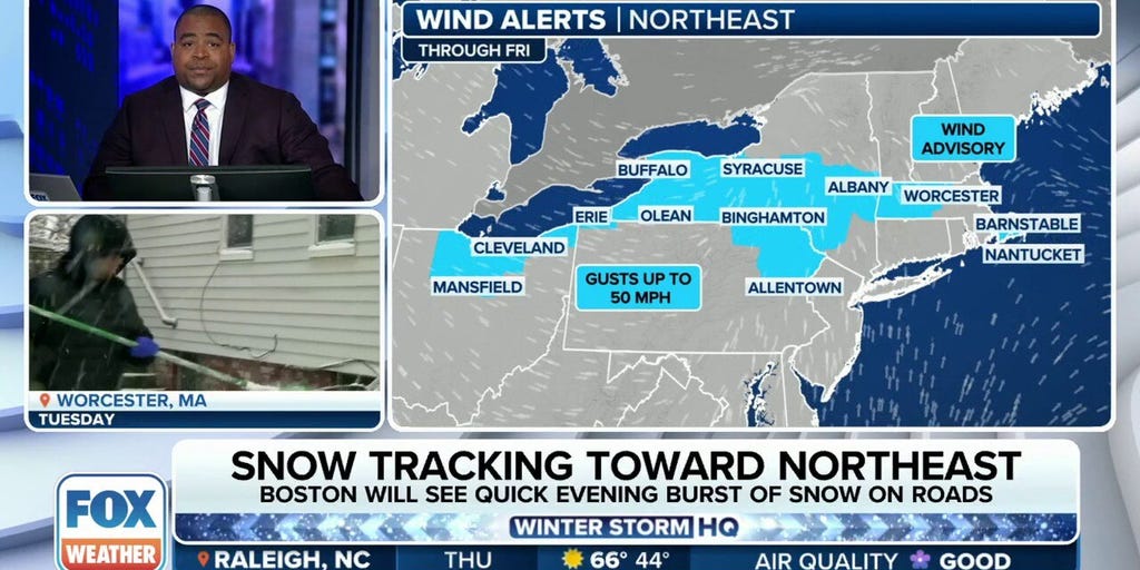 Snow slicing across Great Lakes before winter storm impacts Northeast