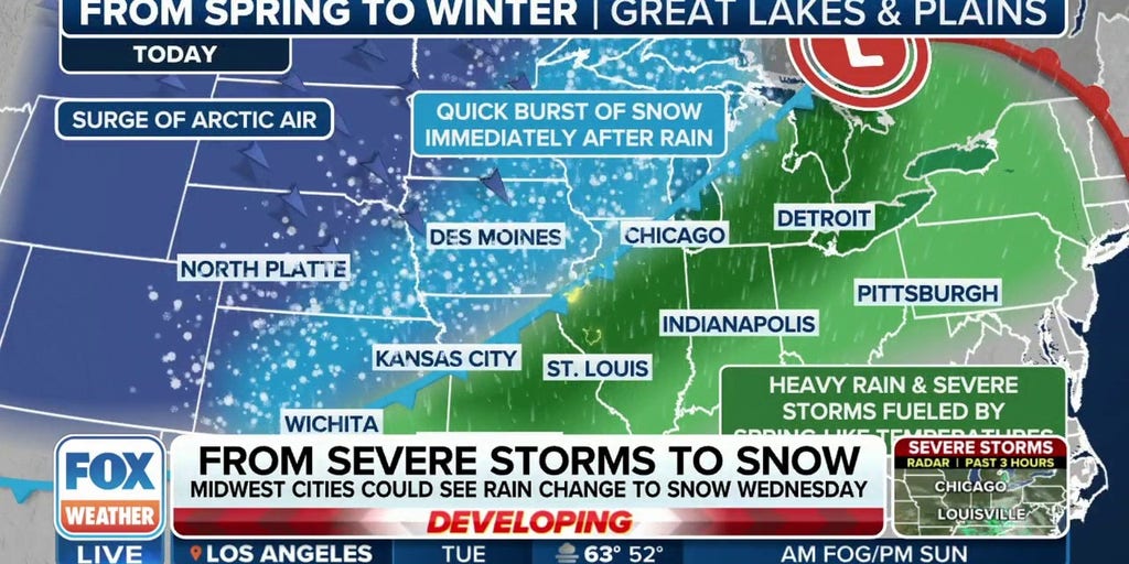 Midwest cities could see rain change to snow Wednesday | Latest Weather ...