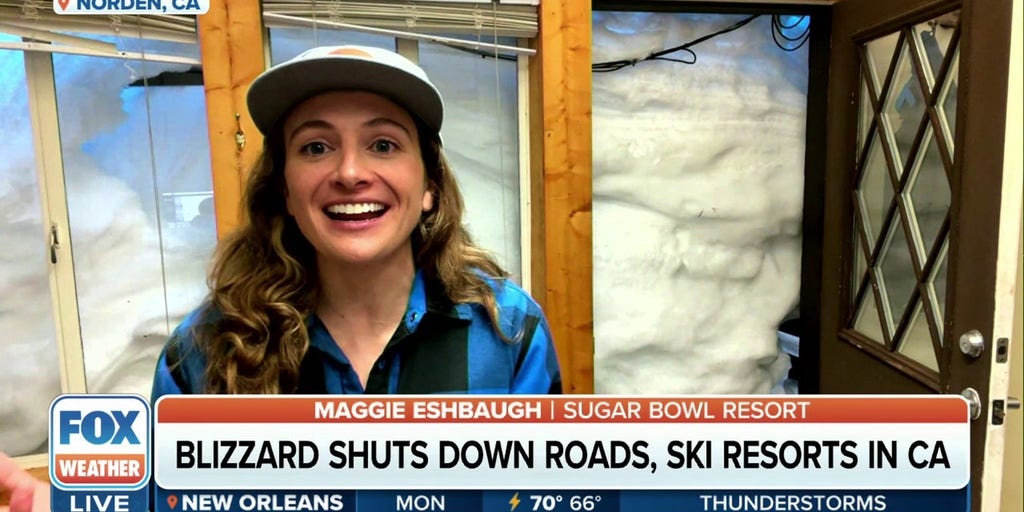 Snowed in, 10 feet of snow blocked doors at the Sugar Bowl Ski Resort