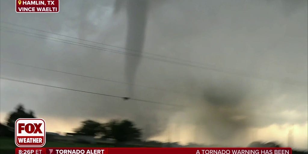 Caught on video Tornado damages properties outside Hawley, Texas