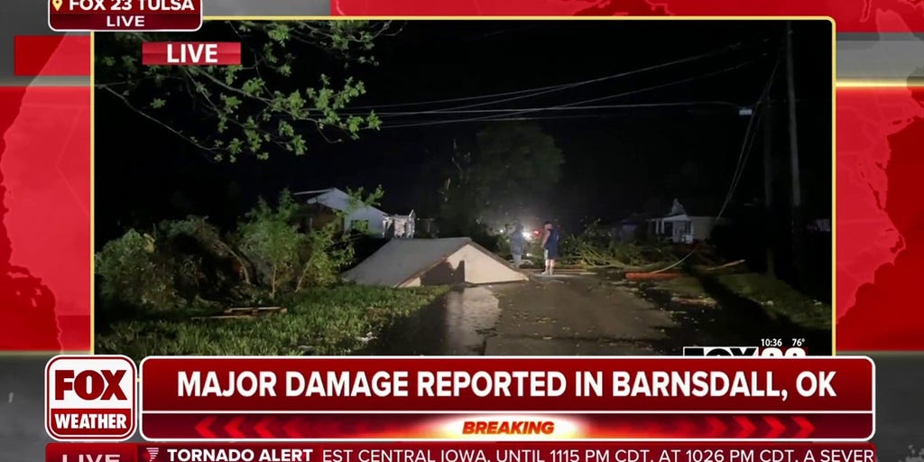 FOX 23 Tulsa reporter shows damage from tornado that hit Barnsdall