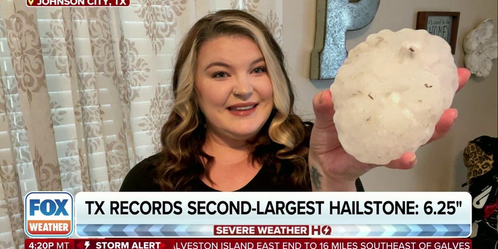 Melon-sized hail puts Texas woman in record books | Latest Weather ...