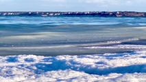 Slushy, frozen waves come ashore in Cape Cod