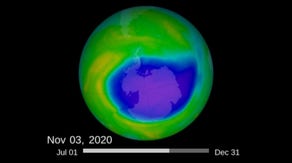 The ozone hole over Antarctica