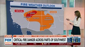 Critical fire danger persists across parts of the Southwest