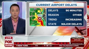 Major delays at DCA aiport due to severe storms