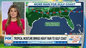 Tropical moisture to bring heavy rain to the Gulf Coast