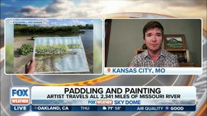 Artist battles elements for breathtaking artwork along Missouri River