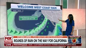 Rounds of beneficial rain moving into California this week