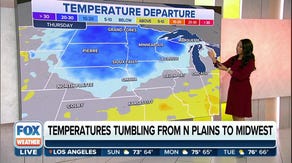 Temperatures to tumble across the northern Plains, Upper Midwest
