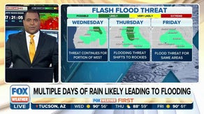 Multiday flash flood threat eyes West, Rockies as rounds of heavy rain continue through late week