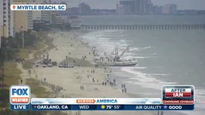 Ian beached ship refloated in Myrtle Beach