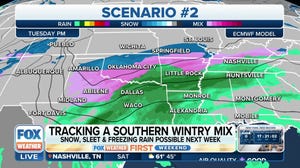 Threat for southern wintry mix next week from Texas, Oklahoma to mid-South
