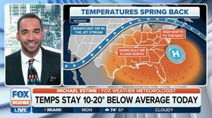 Above-average temperatures return to East Coast on Tuesday just in time for spring