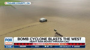 Drone video shows extensive flooding in Tulare County, California