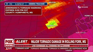 Catastrophic damage from tornado near Rolling Fork, Mississippi