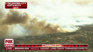 Wildfire burns in Oklahoma City, OK