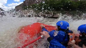 Woman thrown from raft in treacherous whitewater