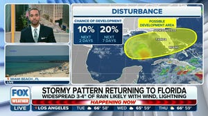 Tropical disturbance in Gulf of Mexico to bring heavy rain, gusty winds to Florida this week