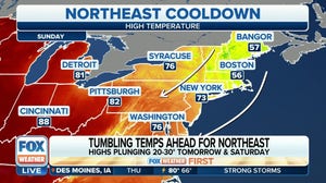 Tumbling temperatures ahead for Northeast