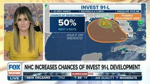 NHC increases odds of development for tropical disturbance in the Gulf of Mexico