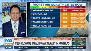Wildfire smoke from Canada impacting air quality in Northeast US