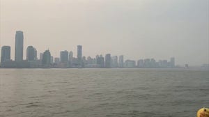 Smoke and poor air quality over New York City metro
