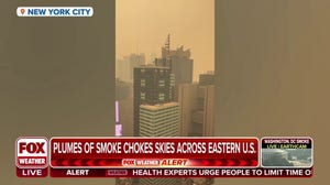 Unhealthy air quality over eastern U.S.