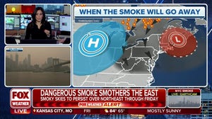 When wildfire smoke will move away from Northeast