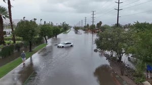 Watch: Drone video shows scope of catastrophic flooding in Palm Springs, California