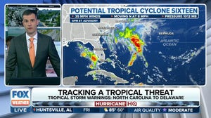 Potential Tropical Cyclone Sixteen strengthens near Southeast