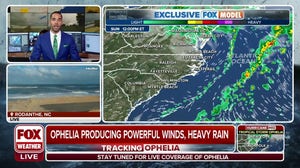 Ophelia weakens as it works up eastern seaboard