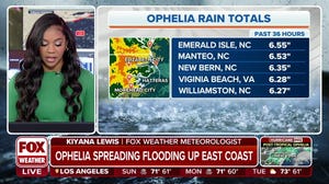More than a half-foot of rain falls in North Carolina, Virginia