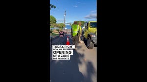 Watch: Hawaii National Guard assists devastated Lahaina residents as they return home for first time since deadly wildfires