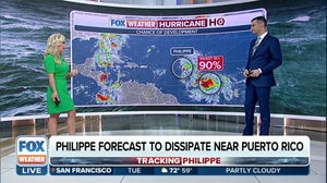 Philippe expected to dissipate as Invest 91L may soon develop in Atlantic