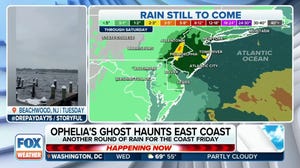Ophelia's remnants to deliver another round of rain to the East Coast this Friday