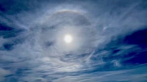Sun halo observed above western New York