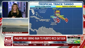 Tropical storms Philippe, Rina spin in tandem in the Atlantic
