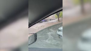 Heavy rain triggers flash flooding in Brooklyn